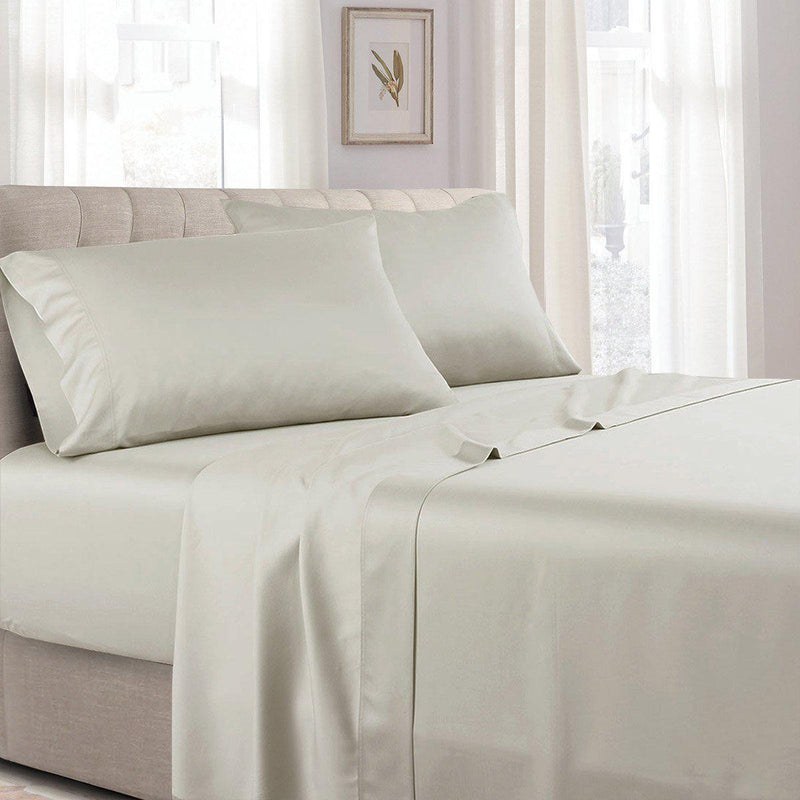 Attached Waterbed Sheets Solid 100% Cotton 300 Thread Count-Wholesale Beddings