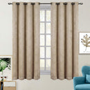 Bella Blackout Weave Paisley Grommet Curtain Panels (Set of 2)-Wholesale Beddings