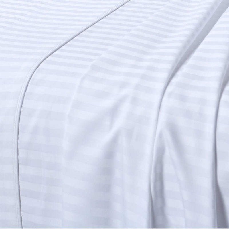 Flat Sheet 110 X 102 Inches - Damask Stripe 100% Egyptian Cotton-Wholesale Beddings