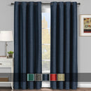 Galleria Room-Darkening Thermal Curtain Panels Tonal Stripe (Single)-Wholesale Beddings