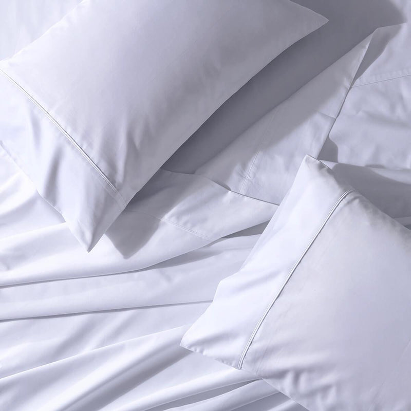Good Weight 100% Cotton Sateen Pillowcases (Pair)-Wholesale Beddings