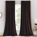 Heavyweight Velvet Curtain Rod Pocket Panels (Set of 2)-Wholesale Beddings