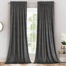 Heavyweight Velvet Curtain Rod Pocket Panels (Set of 2)-Wholesale Beddings