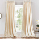Heavyweight Velvet Curtain Rod Pocket Panels (Set of 2)-Wholesale Beddings