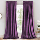 Heavyweight Velvet Curtain Rod Pocket Panels (Set of 2)-Wholesale Beddings
