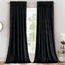 Heavyweight Velvet Curtain Rod Pocket Panels (Set of 2)-Wholesale Beddings