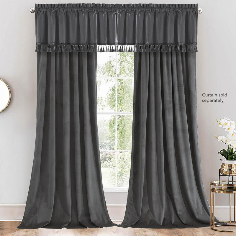 Heavyweight Velvet Straight Valance 52”Wx19”L (Single)-Wholesale Beddings