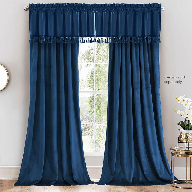 Heavyweight Velvet Straight Valance 52”Wx19”L (Single)-Wholesale Beddings