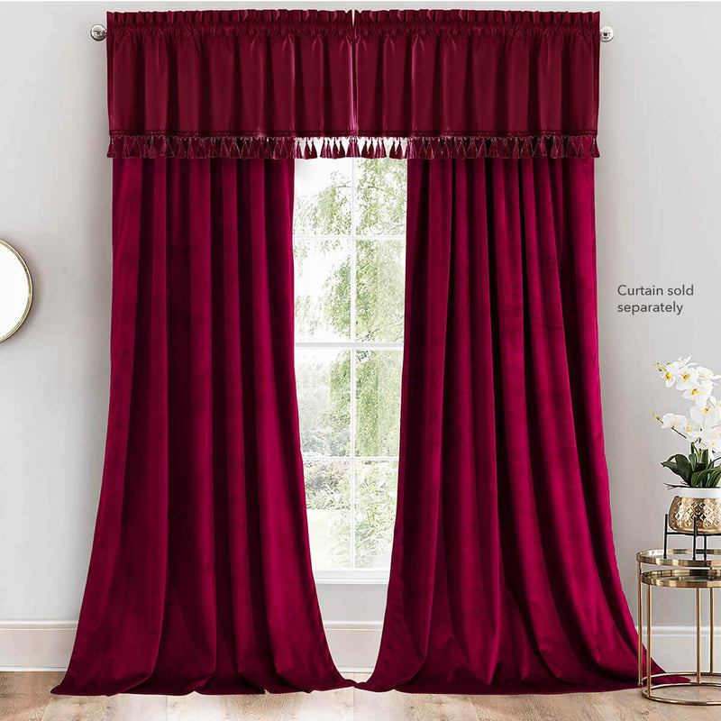 Heavyweight Velvet Straight Valance 52”Wx19”L (Single)-Wholesale Beddings