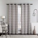 Justin Printed Blackout Window Grommet Top Curtain Panels 76"Wx84"L(Pair)-Wholesale Beddings