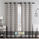 Justin Printed Blackout Window Grommet Top Curtain Panels 76"Wx84"L(Pair)-Wholesale Beddings