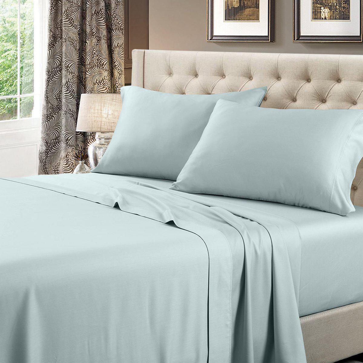Home Sheets 600tc Soft Cotton Bed Sheets 600 TC Solid Sateen