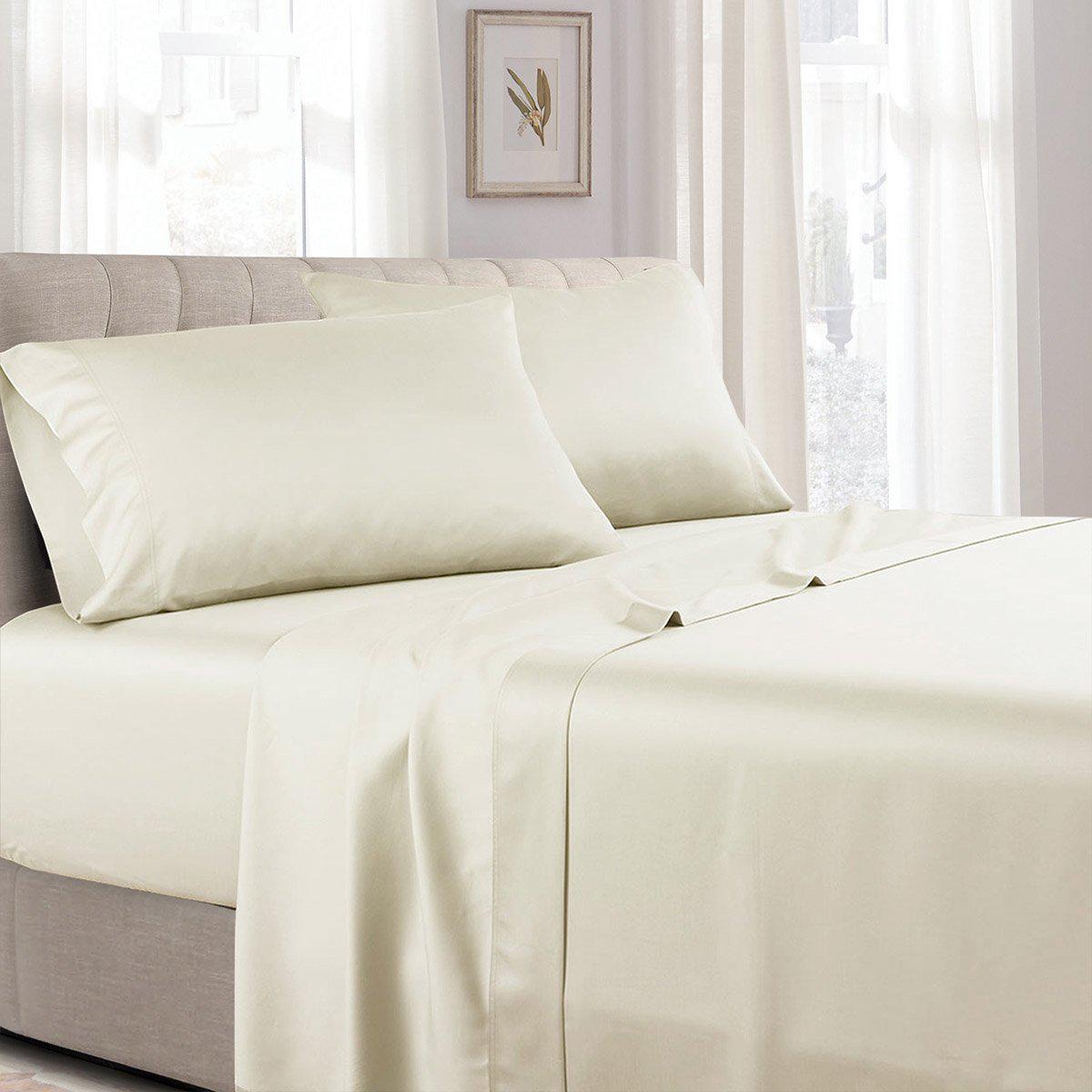 Home Sheets 600tc Soft Cotton Bed Sheets 600 TC Solid Sateen