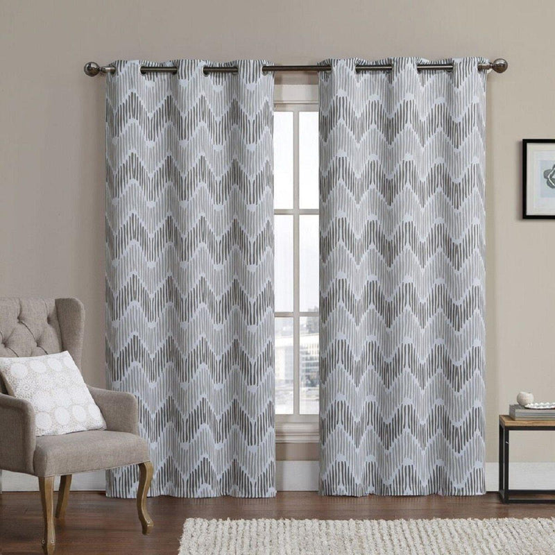 Marlie Intelligent design Blackout Weave Grommet Curtain Panels (Set of 2)-Wholesale Beddings