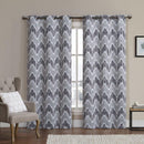 Marlie Intelligent design Blackout Weave Grommet Curtain Panels (Set of 2)-Wholesale Beddings