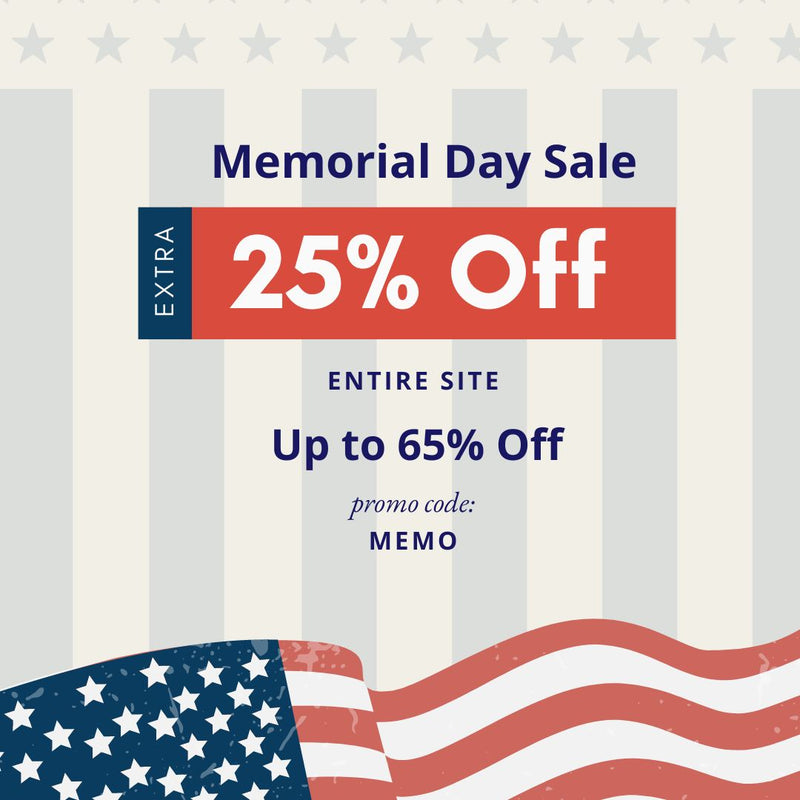 Extra 25% Off Sitewide Memorial Day Sale Code: MEMO