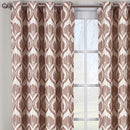 Modern Jacqueline Jacquard Drapes Grommet Top (Set of 2 Panels)-Wholesale Beddings