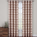 Modern Jacqueline Jacquard Drapes Grommet Top (Set of 2 Panels)-Wholesale Beddings