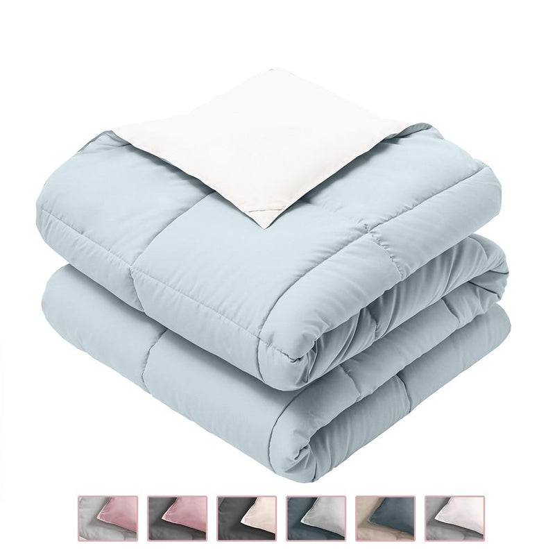 Reversible Plush Down Alternative Blanket-Wholesale Beddings