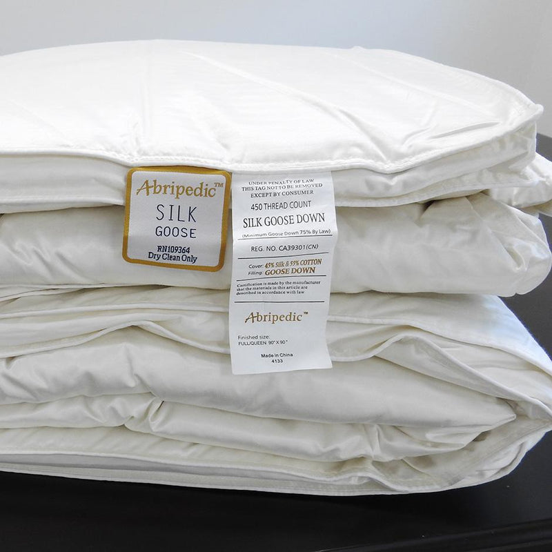 Silk Goose Down Filled Comforter Warm Baffle Box Winter Goose Fill-Wholesale Beddings
