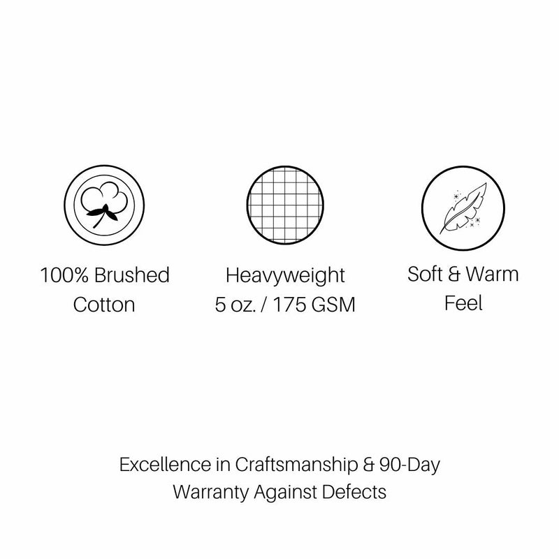 Top Split King (Flex King) - Heavyweight Flannel Sheet Set-Wholesale Beddings