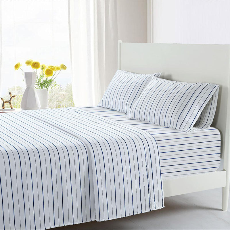 Top Split King Heavyweight Microfiber Sheet Set (4 Patterns)-Wholesale Beddings