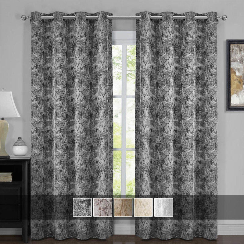100% Blackout Curtain Bali - Modern Upscaled Wallpaper Abstract Theme (Set of 2)-Wholesale Beddings