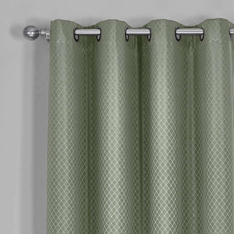 100% Blackout Curtain - Diamond Jacquard Woven Drape Theme (Set of 2)-Wholesale Beddings