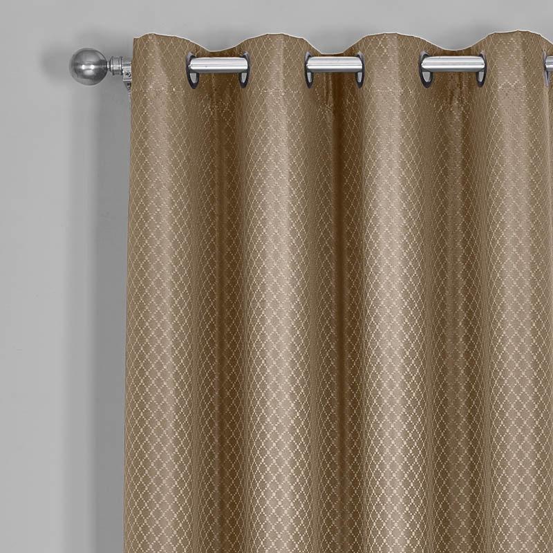 100% Blackout Curtain - Diamond Jacquard Woven Drape Theme (Set of 2)-Wholesale Beddings