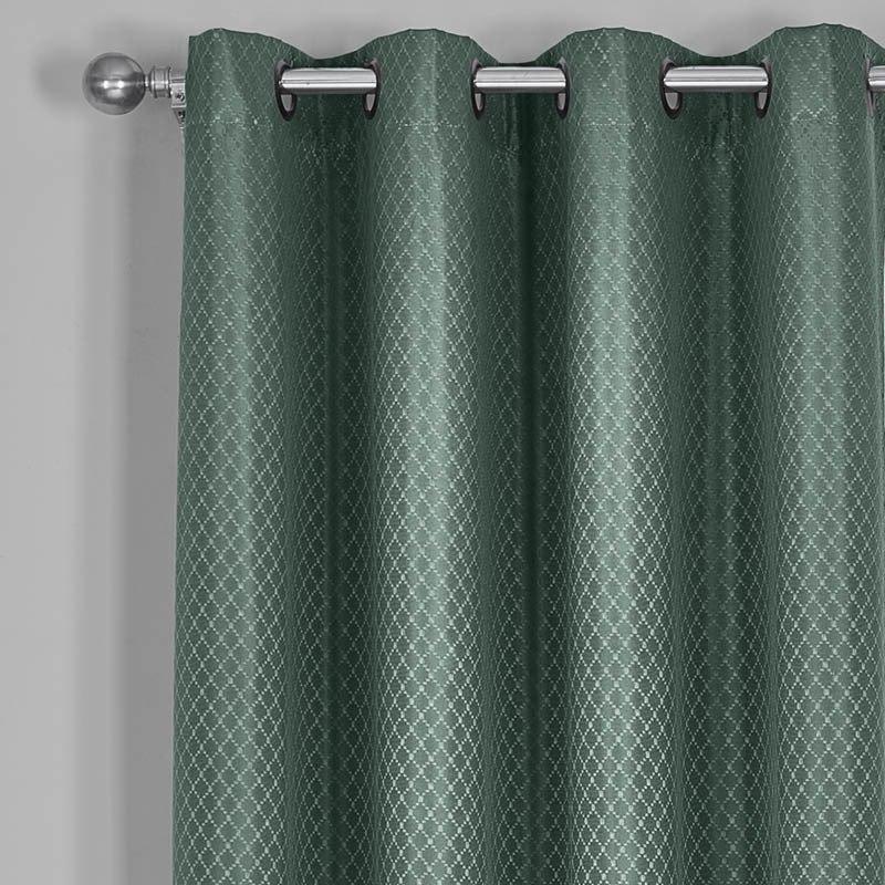 100% Blackout Curtain - Diamond Jacquard Woven Drape Theme (Set of 2)-Wholesale Beddings