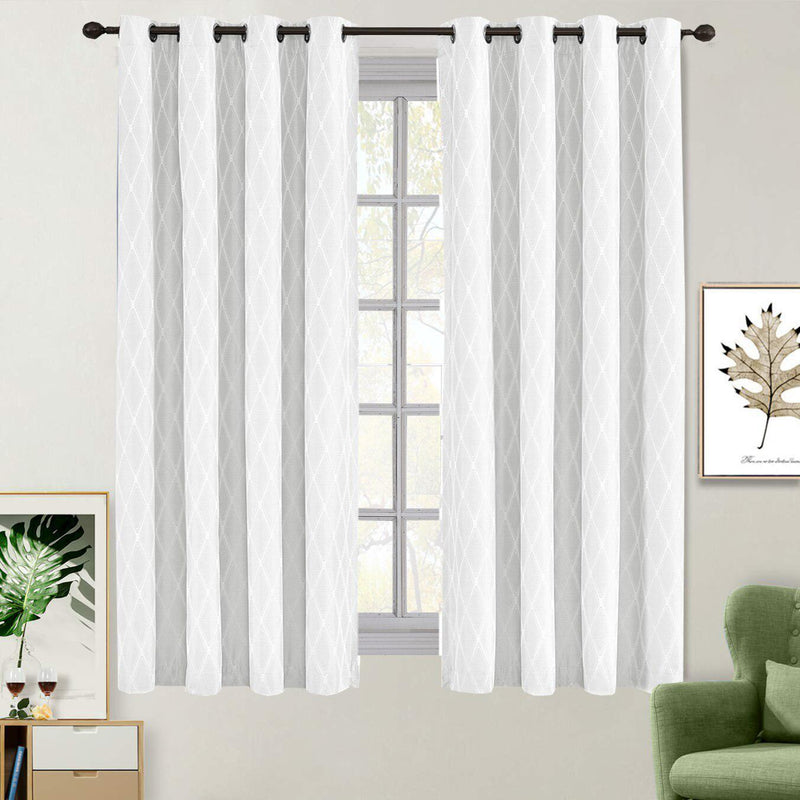 100% Blackout Curtain Jacquard Thermal Insulated Victoria Panels ( Set Of 2)-Wholesale Beddings