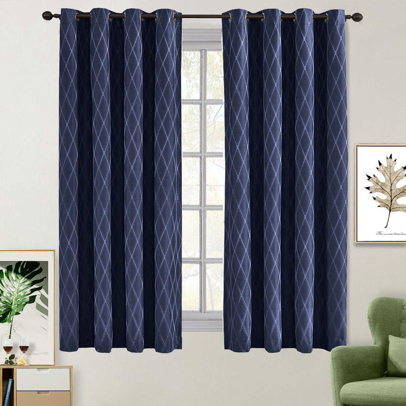 100% Blackout Curtain Jacquard Thermal Insulated Victoria Panels ( Set Of 2)-Wholesale Beddings