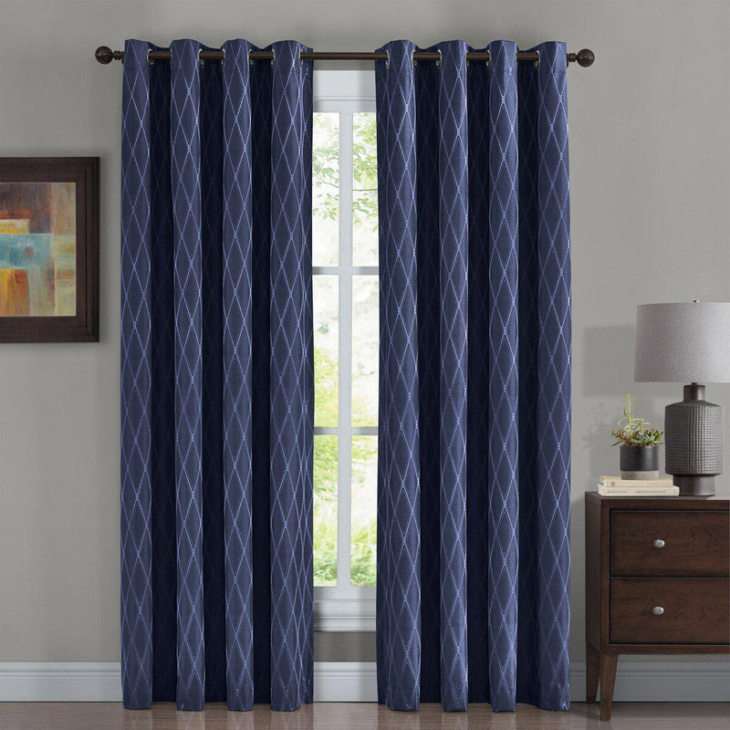 100% Blackout Curtain Jacquard Thermal Insulated Victoria Panels ( Set Of 2)-Wholesale Beddings