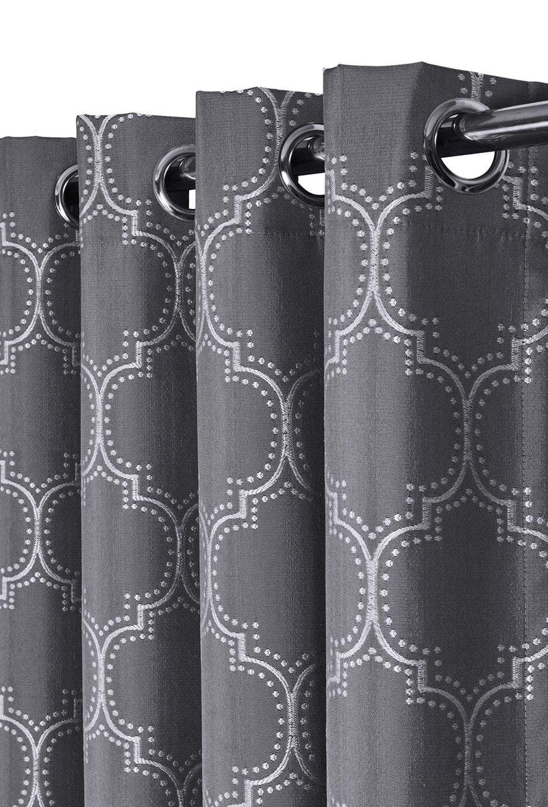 100% Blackout Curtain Panels Alana - Woven Jacquard Triple Pass Thermal Insulated (Set of 2 Panels)-Wholesale Beddings