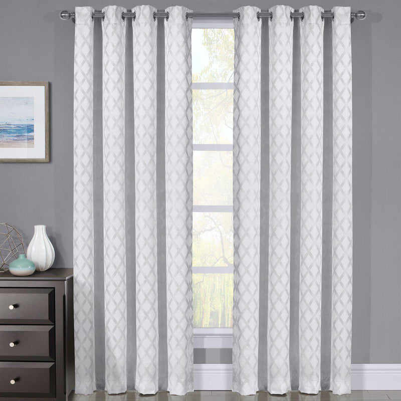 100% Blackout Curtain Panels Rosaline - Woven Jacquard Triple Pass Thermal Insulated (Set of 2 Panels)-Wholesale Beddings