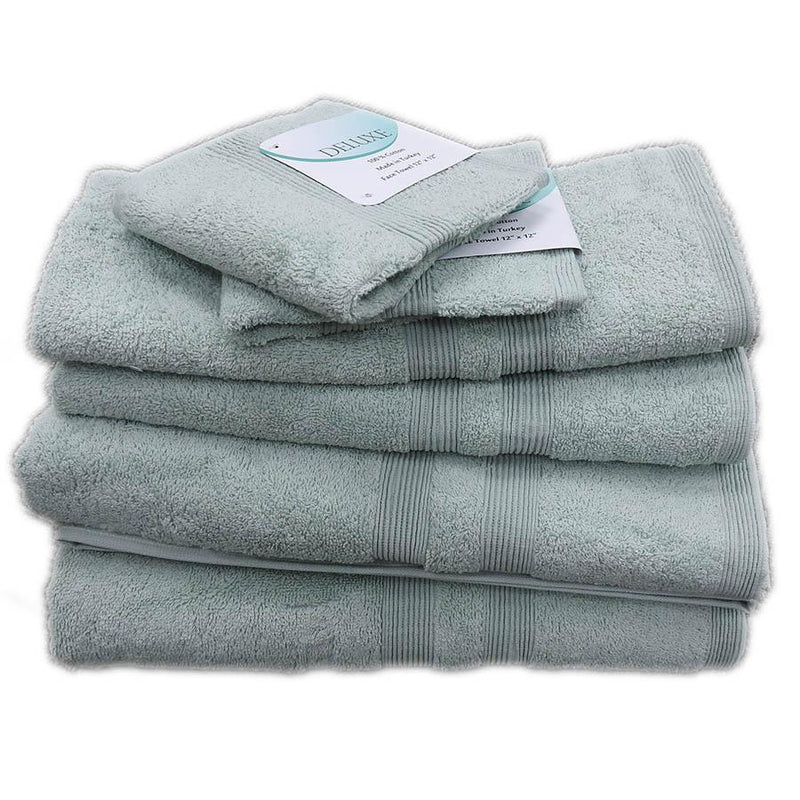 100% Cotton Highly Absorbent 6-Piece Towel Set-Wholesale Beddings