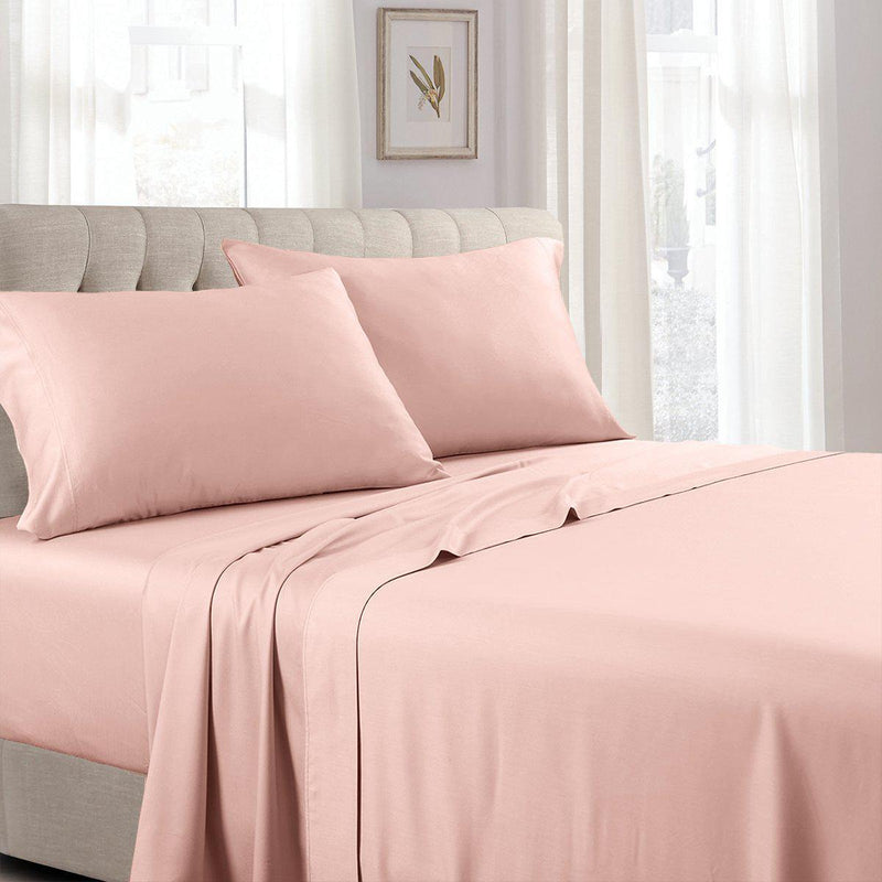 100% Long-Staple Cotton Sateen Sheets 300 Thread Count Solid Bed Sheets Sets-Wholesale Beddings