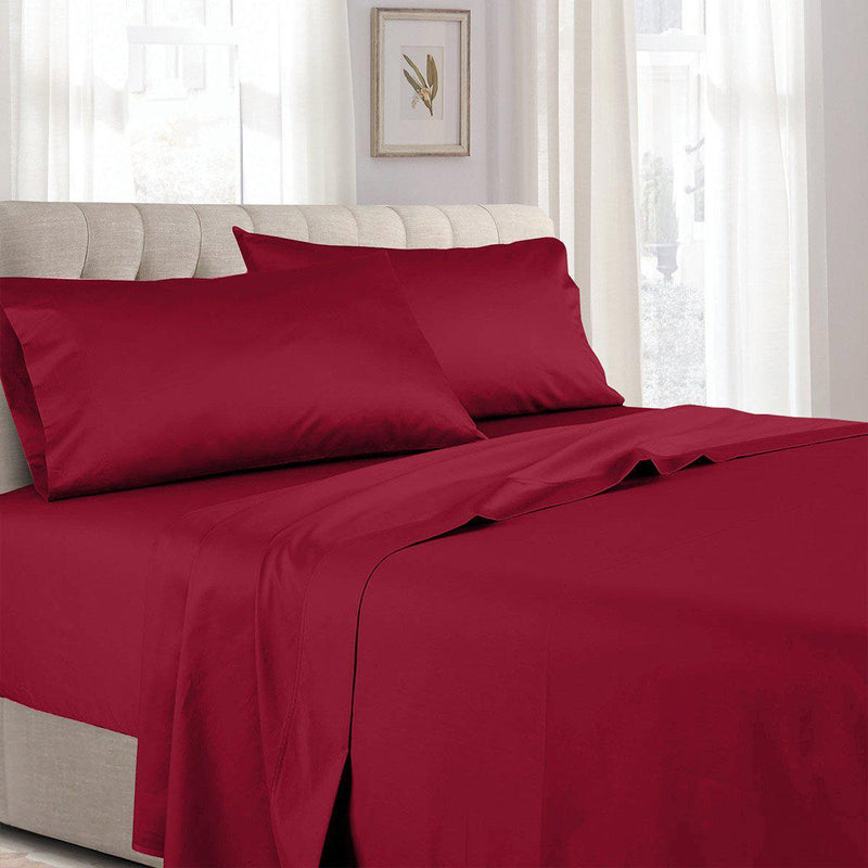 100% Long-Staple Cotton Sateen Sheets 300 Thread Count Solid Bed Sheets Sets-Wholesale Beddings