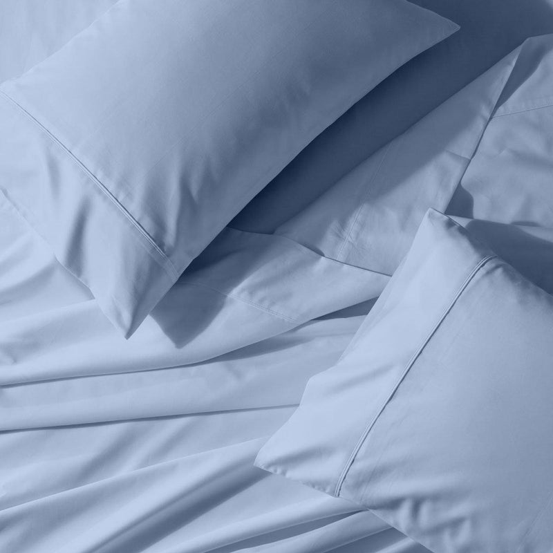 22 inch Deep Pocket Sheets Wrinkle-Resistant Cotton Blend Bed Sheet Sets  650TC Solid