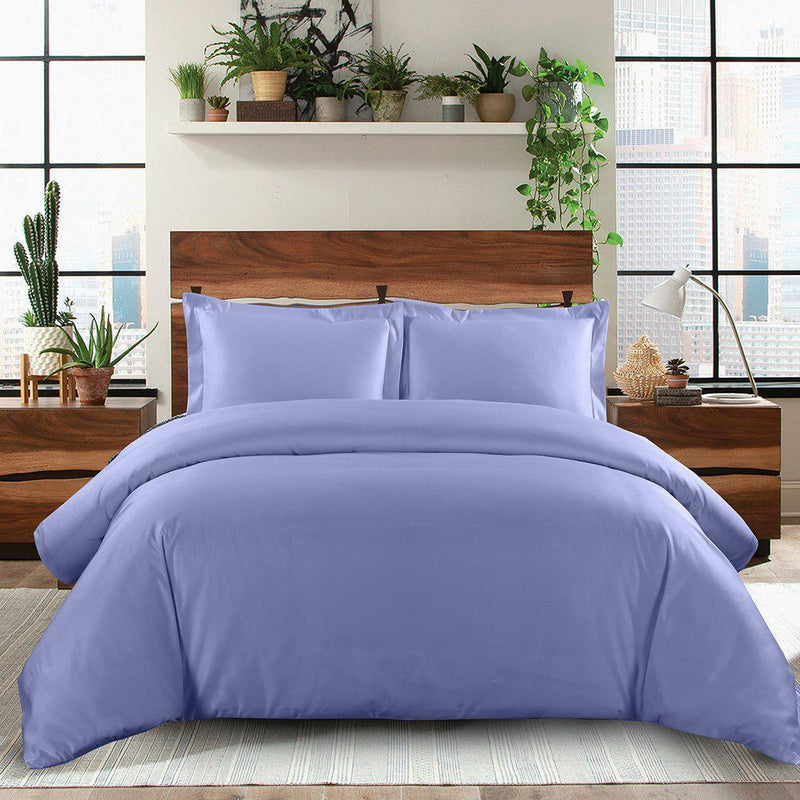 600 Thread Count 100% Cotton Solid Duvet Cover Set-Wholesale Beddings