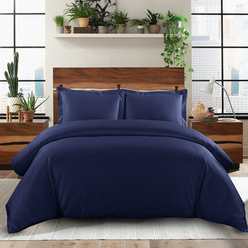 600 Thread Count 100% Cotton Solid Duvet Cover Set-Wholesale Beddings