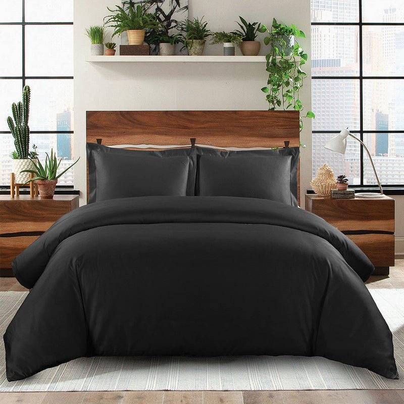 600 Thread Count 100% Cotton Solid Duvet Cover Set-Wholesale Beddings