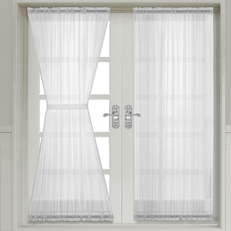 Abri Crushed Sheer Door Curtain Panel (Single)-Wholesale Beddings
