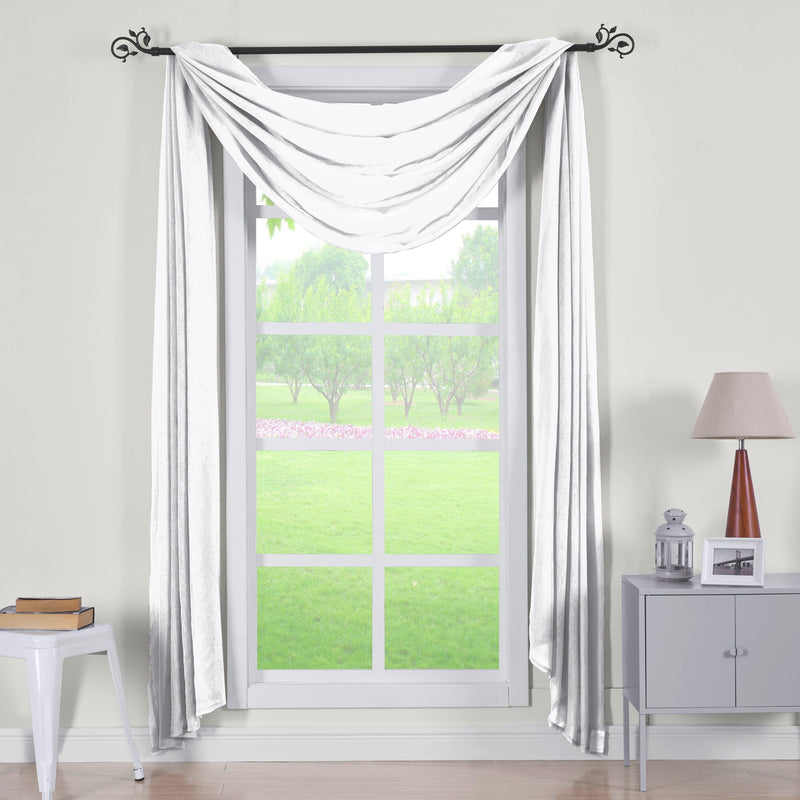 Abri Rod Pocket Crushed Sheer Curtain Panel (Single)-Wholesale Beddings