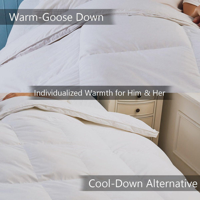 Abripedic Duet Goose Comforter Individualized Warmth for Him & Her-Wholesale Beddings