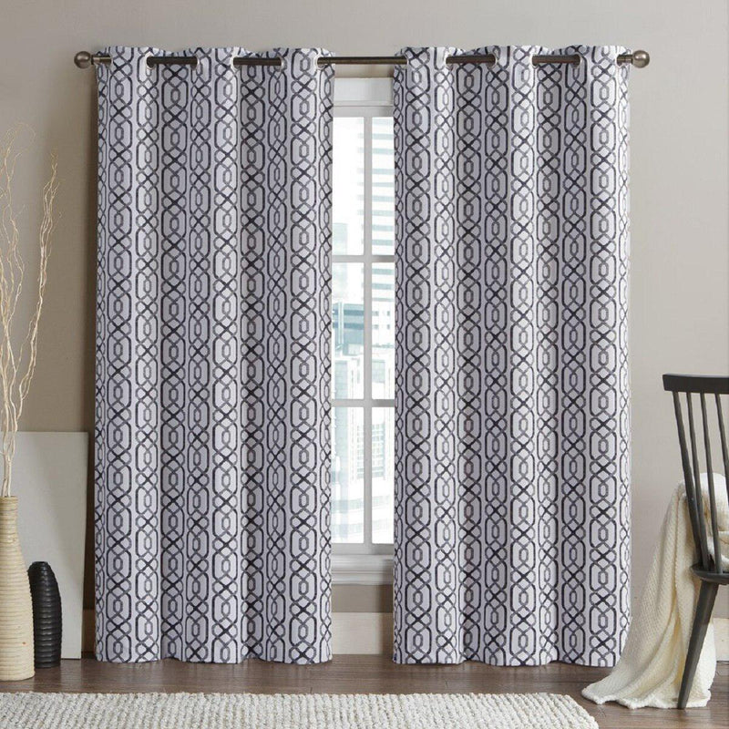 Alexander Blackout Weave Window Curtain Panels With Grommets (Pair)-Wholesale Beddings