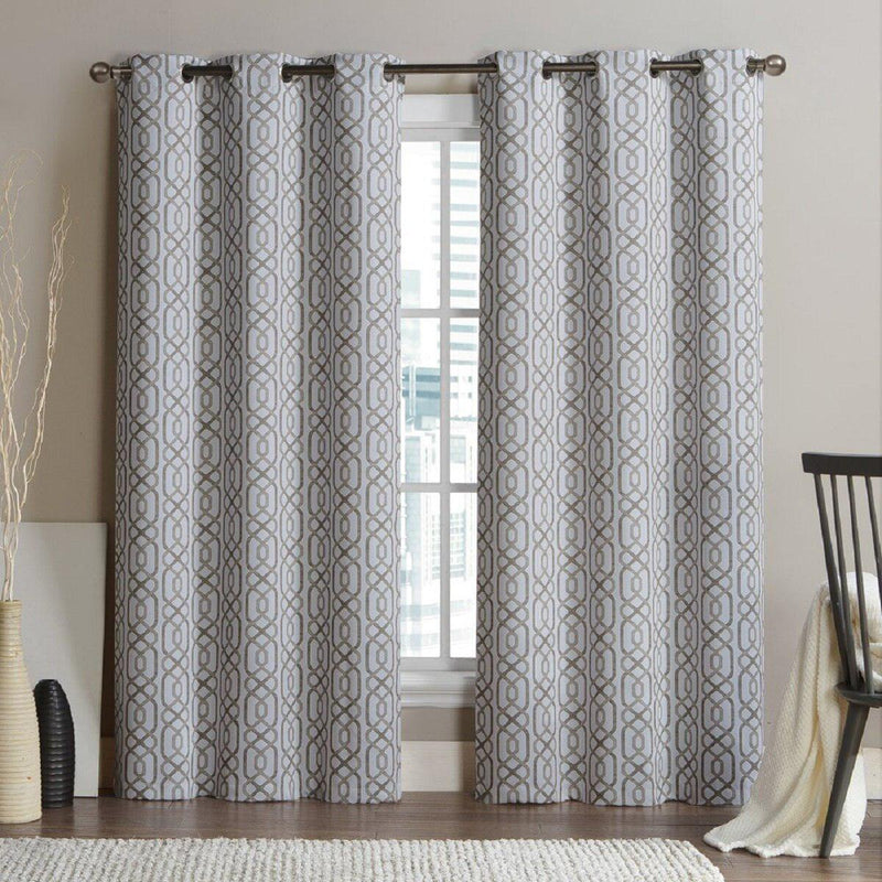 Alexander Blackout Weave Window Curtain Panels With Grommets (Pair)-Wholesale Beddings