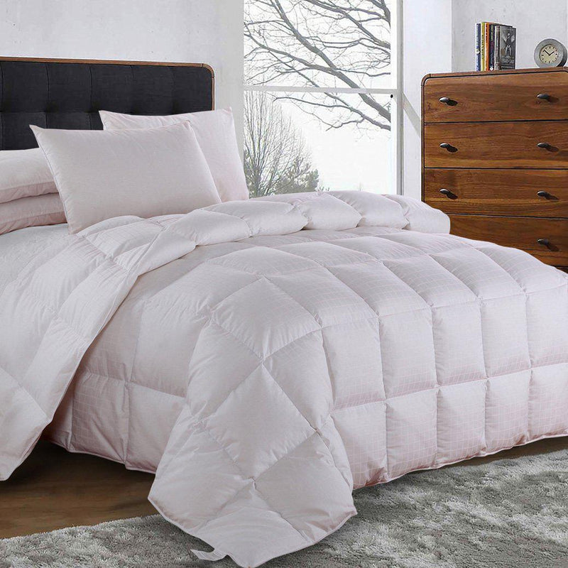 All Season White Goose Down Comforter Oversize Medium Warmth-Wholesale Beddings