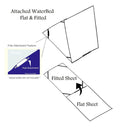 Attached Waterbed Sheets Solid 100-Percent Cotton 450 Thread Count-Wholesale Beddings