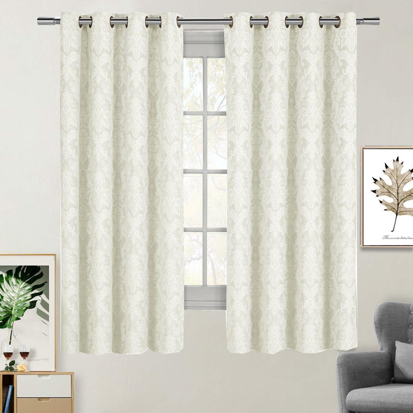 Blair Floral Window Curtains Jacquard Drapes Curtain Panels
